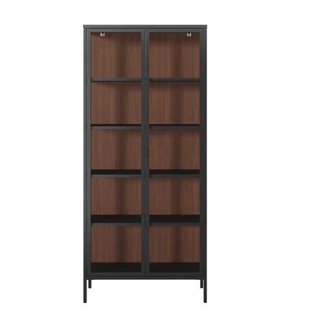 ויטרינה מעוצבת LUCIEN צבע שחור גב אגוז