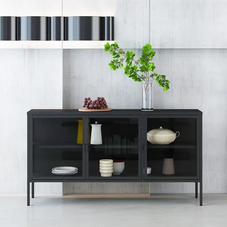 מזנון ויטרינה מעוצבת ESSENCE צבע שחור