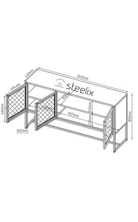 ויטרינה מעוצבת CLAIR צבע לבן