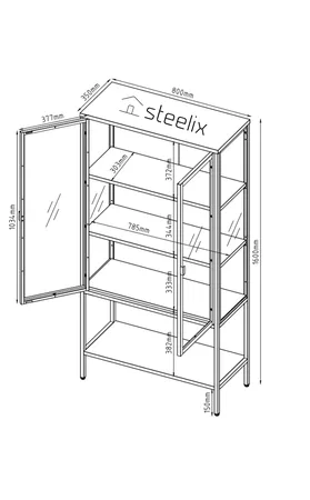 ויטרינה מעוצבת PALERMO צבע סהרה